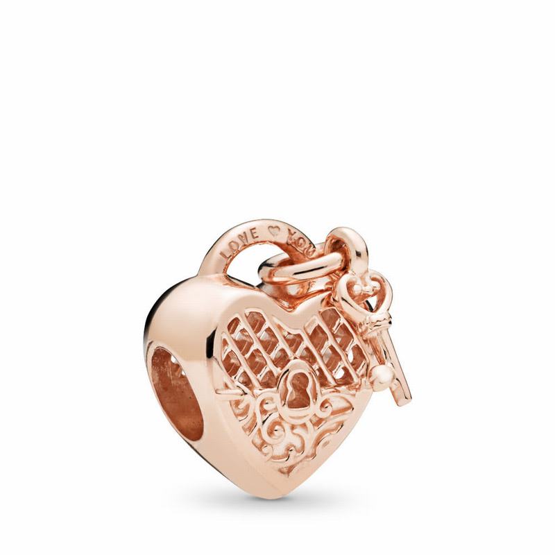 Pandora Rose™ Love You Lock Charm Ireland - Pandora Rose - 172403TYR